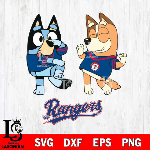 Texas Rangers Bluey Chilli Sport Svg Eps Dxf Png File, Digital Download, Instant Download