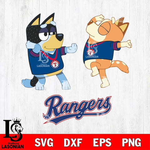 Texas Rangers Bluey Dance Svg Eps Dxf Png File, Digital Download, Instant Download