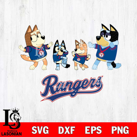 Texas Rangers Bluey Dance Squats Svg Eps Dxf Png File, Digital Download, Instant Download