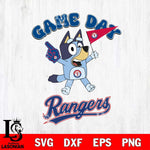 Texas Rangers Bluey Game Day Svg Eps Dxf Png File, Digital Download, Instant Download