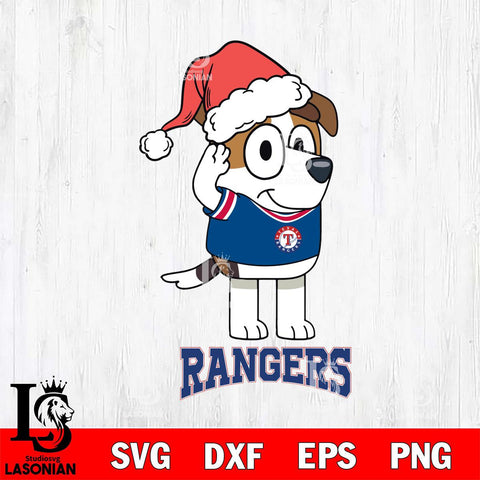 Texas Rangers Christmas Bluey Jack Sport Cricut , Christmas Svg , Bluey svg , Digital Download, dxf eps png pdf file