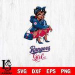 Texas Rangers Fashion Black Fan Girl Betty Boop