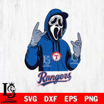 Texas Rangers Ghostface Svg Eps Dxf Png File, Digital Download, Instant Download