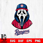 Texas Rangers Ghostface 5 Svg Eps Dxf Png File, Digital Download, Instant Download