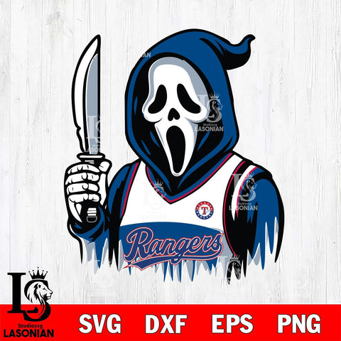 Texas Rangers Ghostface 6 Svg Eps Dxf Png File, Digital Download, Instant Download