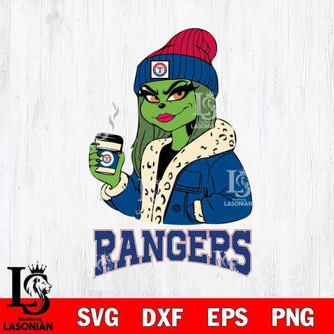 Texas Rangers Girls Grinch Bougie Svg Eps Dxf Png File, Digital Download, Instant Download