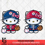 Texas Rangers Hello Kitty Bundle 2 SVG Svg Eps Dxf Png File, Digital Download, Instant Download