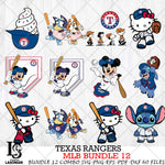 Texas Rangers MLB Bundle 12 Svg Eps Dxf Png File, Digital Download, Instant Download