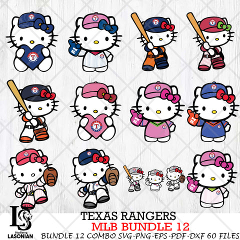 Texas Rangers MLB Bundle 12 Svg Eps Dxf Png File, Digital Download, Instant Download