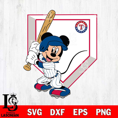 Texas Rangers Mickey 3 Svg Eps Dxf Png File, Digital Download, Instant Download