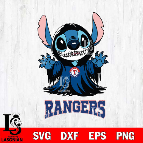 Texas Rangers Stitch Ghost Svg Eps Dxf Png File, MLB svg, Digital Download, Instant Download