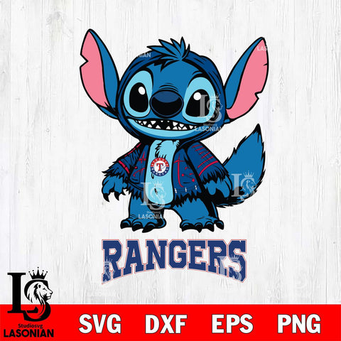 Texas Rangers Stitch Halloween Svg Eps Dxf Png File, MLB svg, Digital Download, Instant Download