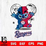 Texas Rangers Stitch Horror Halloween 2 Svg Eps Dxf Png File, Digital Download, Instant Download