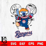 Texas Rangers Stitch Michael Halloween Svg Eps Dxf Png File, Digital Download, Instant Download