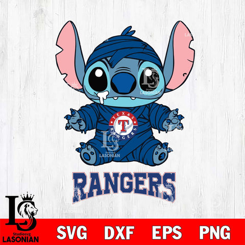 Texas Rangers Stitch Mummy Svg Eps Dxf Png File, MLB svg, Digital Download, Instant Download