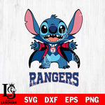 Texas Rangers Stitch Vampire halloween Svg Eps Dxf Png File, MLB svg, Digital Download, Instant Download