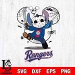 Texas Rangers Stitch jason voorhees Halloween Svg Eps Dxf Png File, Digital Download, Instant Download