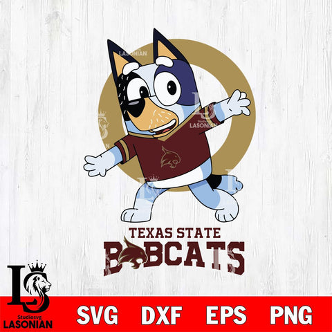 Texas State Bobcats Bandit Heeler Rugby Svg Eps Dxf Png File, Digital Download ,Instant Download, Cricut File