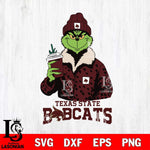 Texas State Bobcats Grinch Christmas Cut Files Cricut, Svg Dxf Eps Png file, Digital download , Silhouette