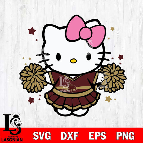 Texas State Bobcats Hello Kitty Cheerleader 10 Svg Eps Dxf Png File, Digital Download, Instant Download