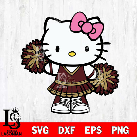 Texas State Bobcats Hello Kitty Cheerleader 11 Svg Eps Dxf Png File, Digital Download, Instant Download