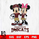 Texas State Bobcats Mickey Minnie Mouse Helmet Svg Eps Dxf Png File, NCAA svg , File Cut , Digital Download , Instant Download, Cut Svg Files