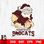 Texas State Bobcats Santa Claus Angry Svg dxf eps png pdf file,NCAA svg,Digital Download,Cricut file