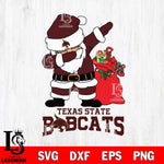 Texas State Bobcats Santa Dabbing Christmas Svg dxf eps png pdf file,NCAA svg,Digital Download,Cricut file