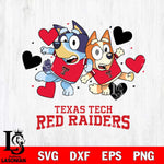 Texas Tech Red Raiders Bluey & Bingo 10 Svg Eps Dxf Png File, NCAA svg, Digital Download, Instant Download