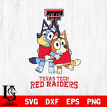 Texas Tech Red Raiders Bluey & Bingo 3 Svg Eps Dxf Png File, NCAA svg, Digital Download, Instant Download