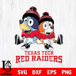 Texas Tech Red Raiders Bluey & Bingo 8 Svg Eps Dxf Png File, NCAA svg, Digital Download, Instant Download