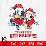 Texas Tech Red Raiders Bluey Christmas Holiday Svg Eps Dxf Png File, Digital Download