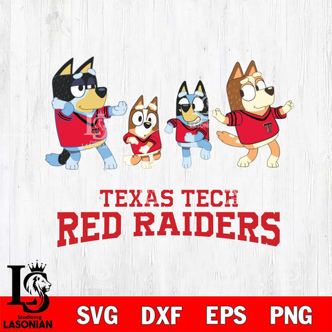 Texas Tech Red Raiders Bluey Dance Mode Squats Svg Eps Dxf Png File, Digital Download, Instant Download