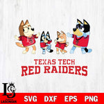 Texas Tech Red Raiders Bluey Dance Squats Svg Eps Dxf Png File, Digital Download, Instant Download