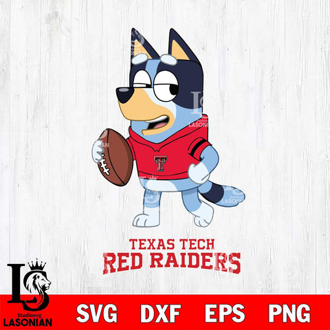 Texas Tech Red Raiders Bluey Football Sport Svg Eps Dxf Png File, Digital Download ,Instant Download, Cricut File