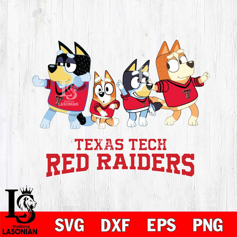 Texas Tech Red Raiders Bluey Mode Dance Squats Svg Eps Dxf Png File, Digital Download, Instant Download