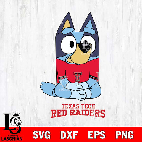 Texas Tech Red Raiders Bluey Styles Football Svg Eps Dxf Png File,NCAA Svg Files,Bluey svg ,Digital Download ,Instant Download, Cricut File