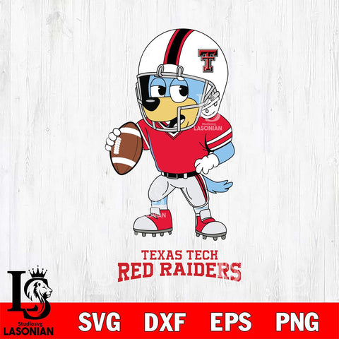 Texas Tech Red Raiders Bluey rugby Svg Eps Dxf Png File, Digital Download ,Instant Download, Cricut File