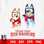 Texas Tech Red Raiders Bluey with Chilli Dance Svg Eps Dxf Png File, Digital Download, Instant Download