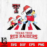 Texas Tech Red Raiders Christmas Family Bluey Walking Cut Files,Bluey Cricut,Christmas Svg , Bluey svg , Digital Download, dxf eps png pdf file