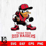 Texas Tech Red Raiders Donal Duck Disney, Svg Eps Dxf Png File, Digital Download