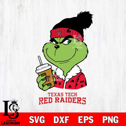 Texas Tech Red Raiders Grinch hat Svg Eps Dxf Png File, Digital Download, Instant Download