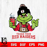 Texas Tech Red Raiders Grinch with coffee Svg Eps Dxf Png File, Digital Download, Instant Download