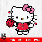 Texas Tech Red Raiders Hello Kitty Cheerleader 6 Svg Eps Dxf Png File, Digital Download, Instant Download