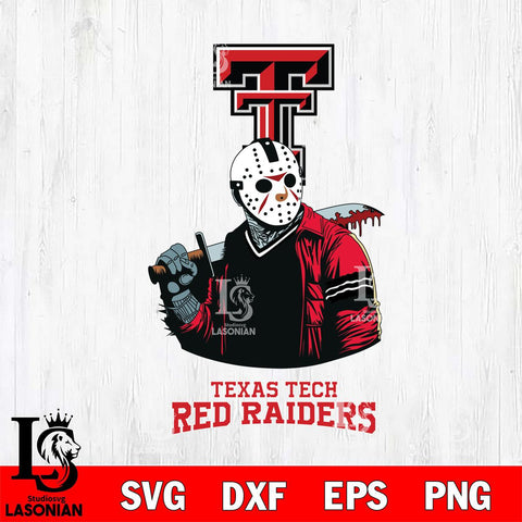 Texas Tech Red Raiders Jason Voorhees 10 Svg Eps Dxf Png File, Digital Download