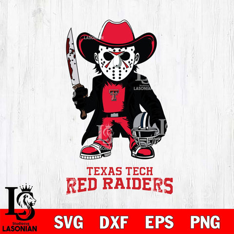 Texas Tech Red Raiders Jason Voorhees 3 Svg Eps Dxf Png File, Digital Download