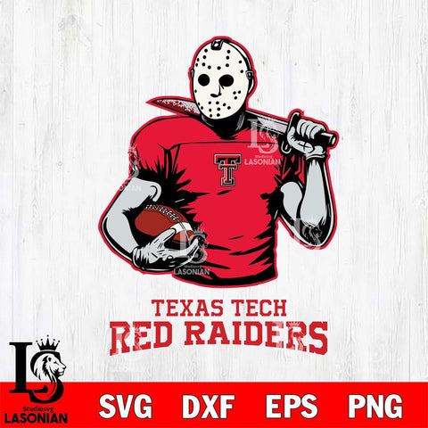 Texas Tech Red Raiders Jason Voorhees 9 Svg Eps Dxf Png File, Digital Download