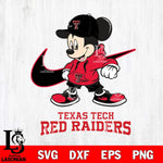 Texas Tech Red Raiders Mickey Mouse NIKE, Svg Eps Dxf Png File, Digital Download