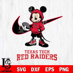 Texas Tech Red Raiders Mikey Mouse Disney NIKE, Svg Eps Dxf Png File, Digital Download