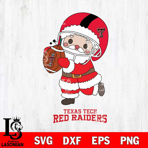 Texas Tech Red Raiders Santa Claus Cute Svg dxf eps png pdf file,NCAA svg,Digital Download,Cricut file